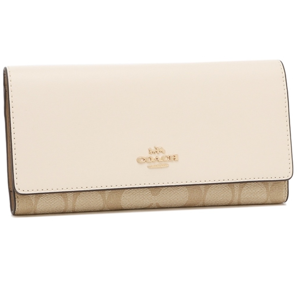 Coach Signature Slim Trifold Wallet (NWT)